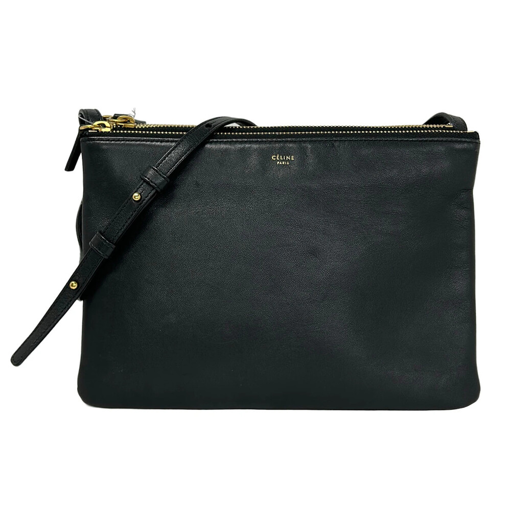 Celine Trio Large Black Leather #315288C56B